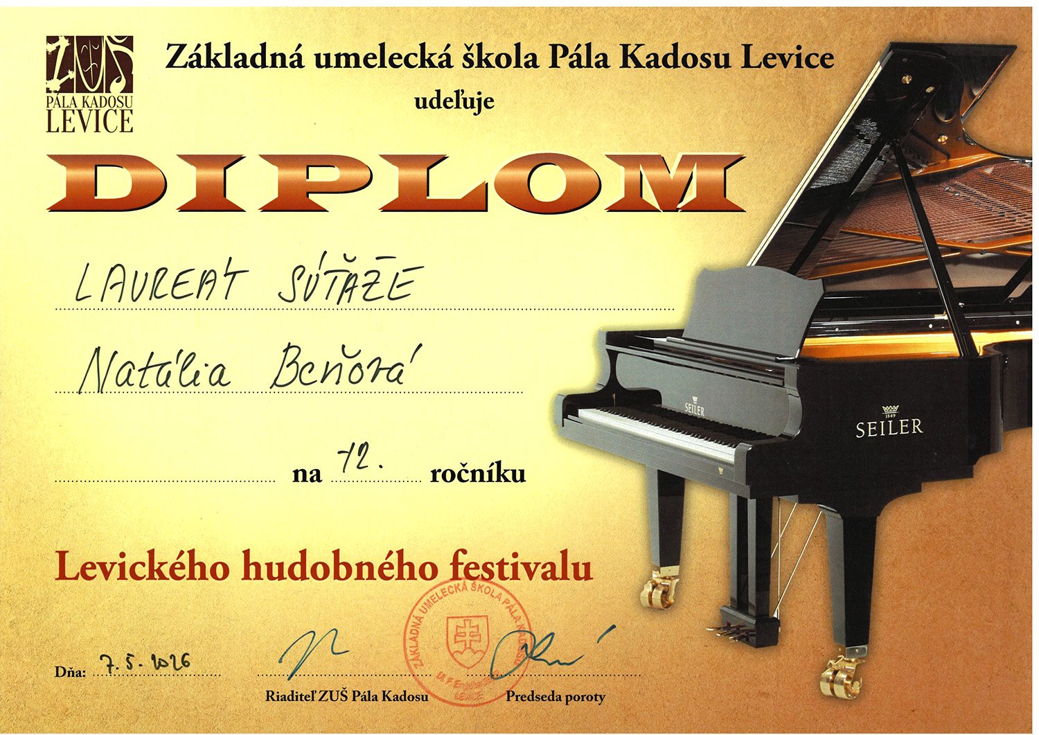 2026 05 Diplom Natalia Benova laureat sutaze
